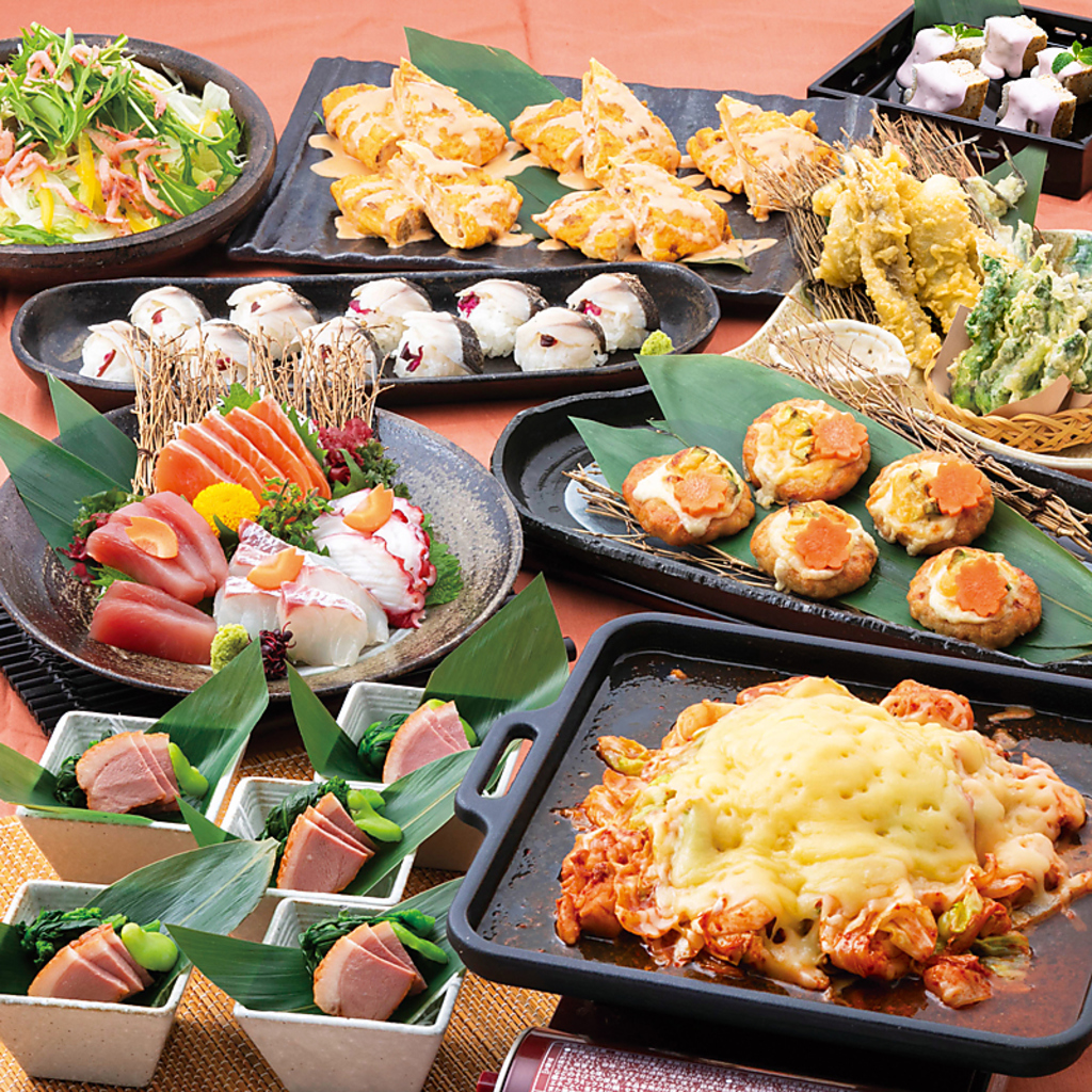 【舞コース】わん定番イチオシコース♪2H飲放＆つくねのチーズ焼き＆デザート含む料理9品付