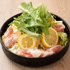 鉄板もつ焼き レモンペッパー