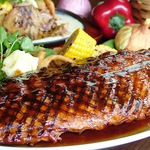 【骨付きBIGポークリブ40cmグリル】パーティーにはコレ！！盛り上がること間違いなしのボリューム☆