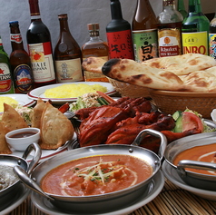 【2H飲み放題＆カレー・ナン食べ放題！】タァバンパーティーコース12品　4000円(税込)