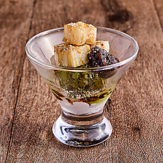 揚げモチとあずきの抹茶アイス