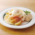 料理メニュー写真 Apple&tea cream　焼きリンゴと紅茶クリームのパンケーキ