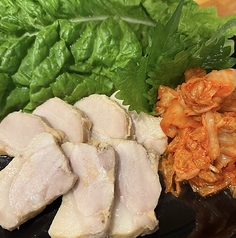 蒸し豚とキムチ