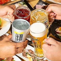 種類充実の飲み放題メニュー!