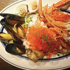 贅沢な海の幸のオイルパスタ