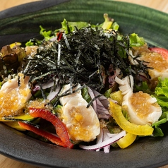 鶏たたきの海苔サラダ～日向夏ドレッシング～