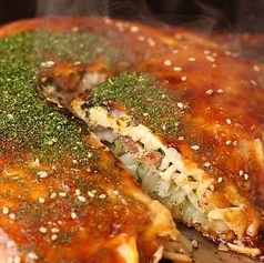 【広島お好み焼き】生麺お好み焼き　元祖（そば、肉、玉子、いか天）