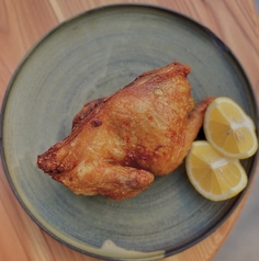 1日マリネしたひな鶏の半身揚げ