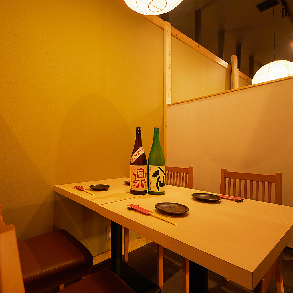 扉付きの完全個室をご用意しております。