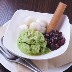 抹茶アイス 白玉