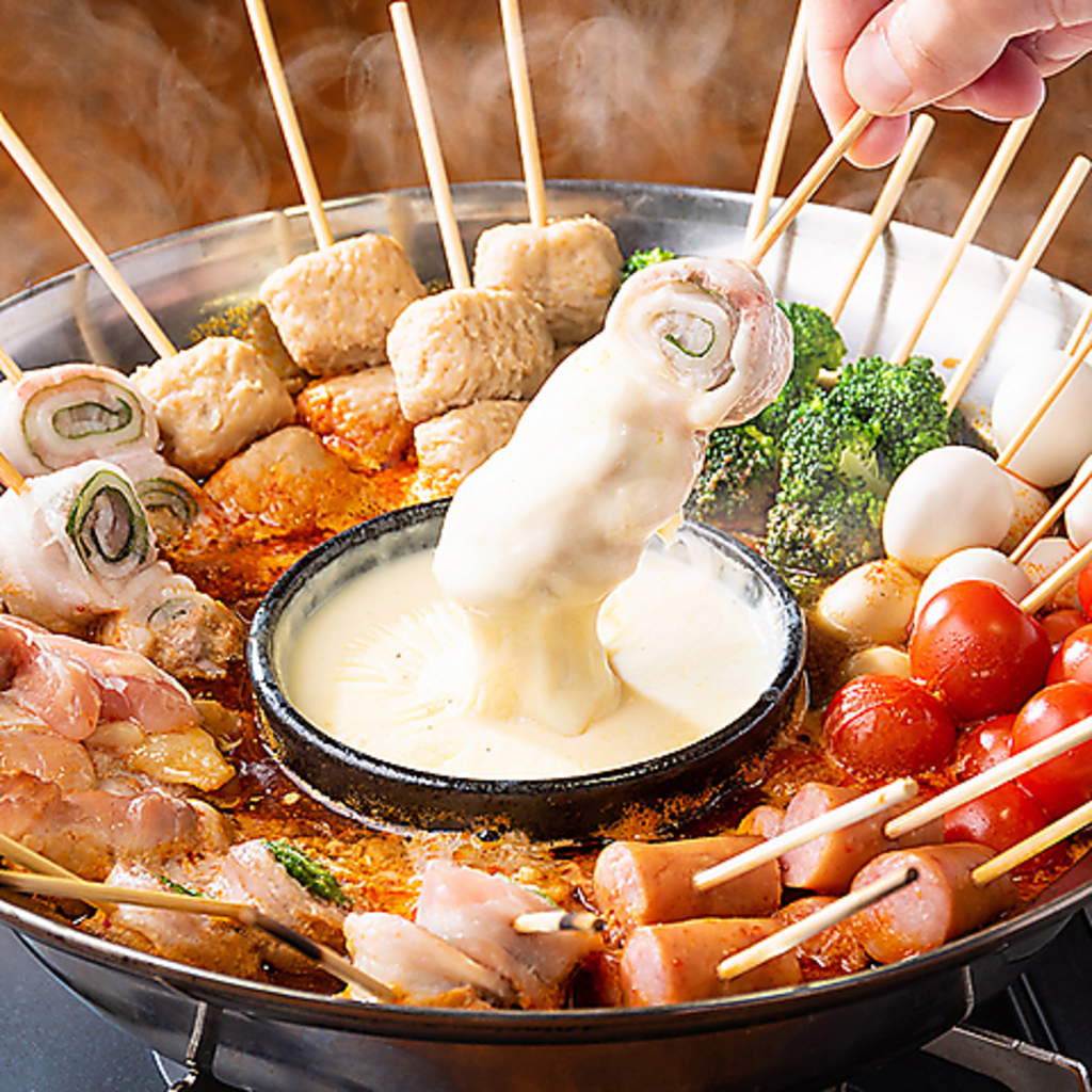 女性必見!!焼き鳥×チーズフォンデュ♪ありそうでなかった、この組み合わせ！是非ご賞味ください★
