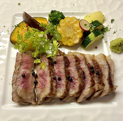 オリーブ牛の鉄板焼き