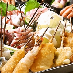 最高級ラードで揚げる自慢の串カツ！