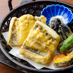 気仙沼産　伊達あなごと季節野菜の天ぷら