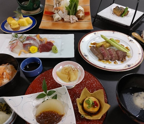 特撰会席コース　旬の食材をふんだんに使いました！