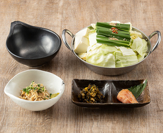 博多もつ鍋 おおやま カウンター KITTE博多のコース写真