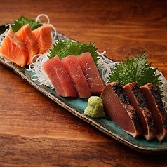 産地直送鮮魚の刺身3種盛り