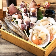 市場直送の海鮮を炭火で豪快に！贅沢海鮮焼き◎