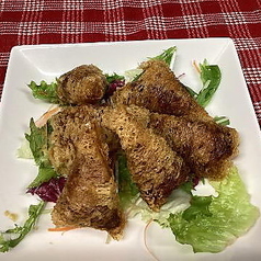 貝柱と野菜の網春巻き　（6個）