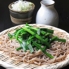 名物にら蕎麦/季節の野菜天にら蕎麦