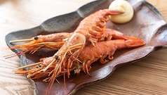赤エビのヒマラヤ岩塩焼き(3匹)