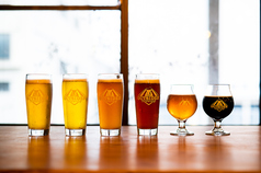 1階工場で醸造されたフレッシュで深い味わいのビール