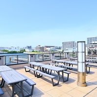 【オーシャンフロント】開放的な屋上席