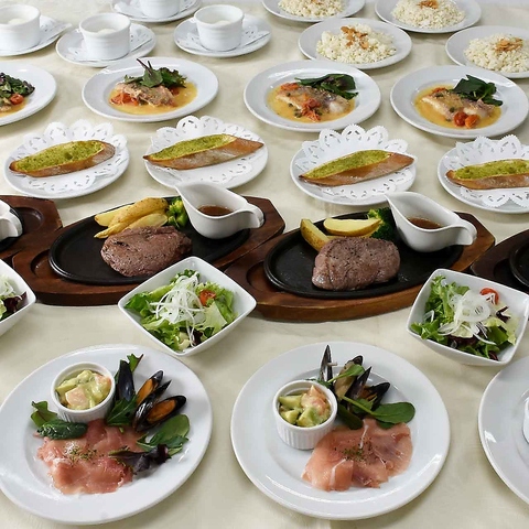 豪華♪国産牛ヒレステーキコース【2H飲み放題付】6,000円