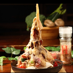 !女性に大人気♪チーズ肉タワー