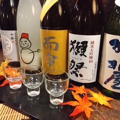 限定日本酒を常に５～６種用意！入れ替わりで！