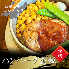 ハンバーグ釜飯※単品(お吸い物・漬物付)