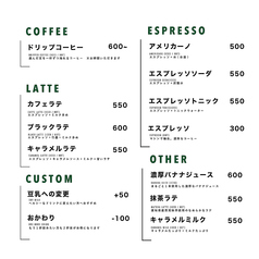 Coffee Menu