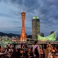 神戸駅スグ！夜景も一望できる開放的なテラス席