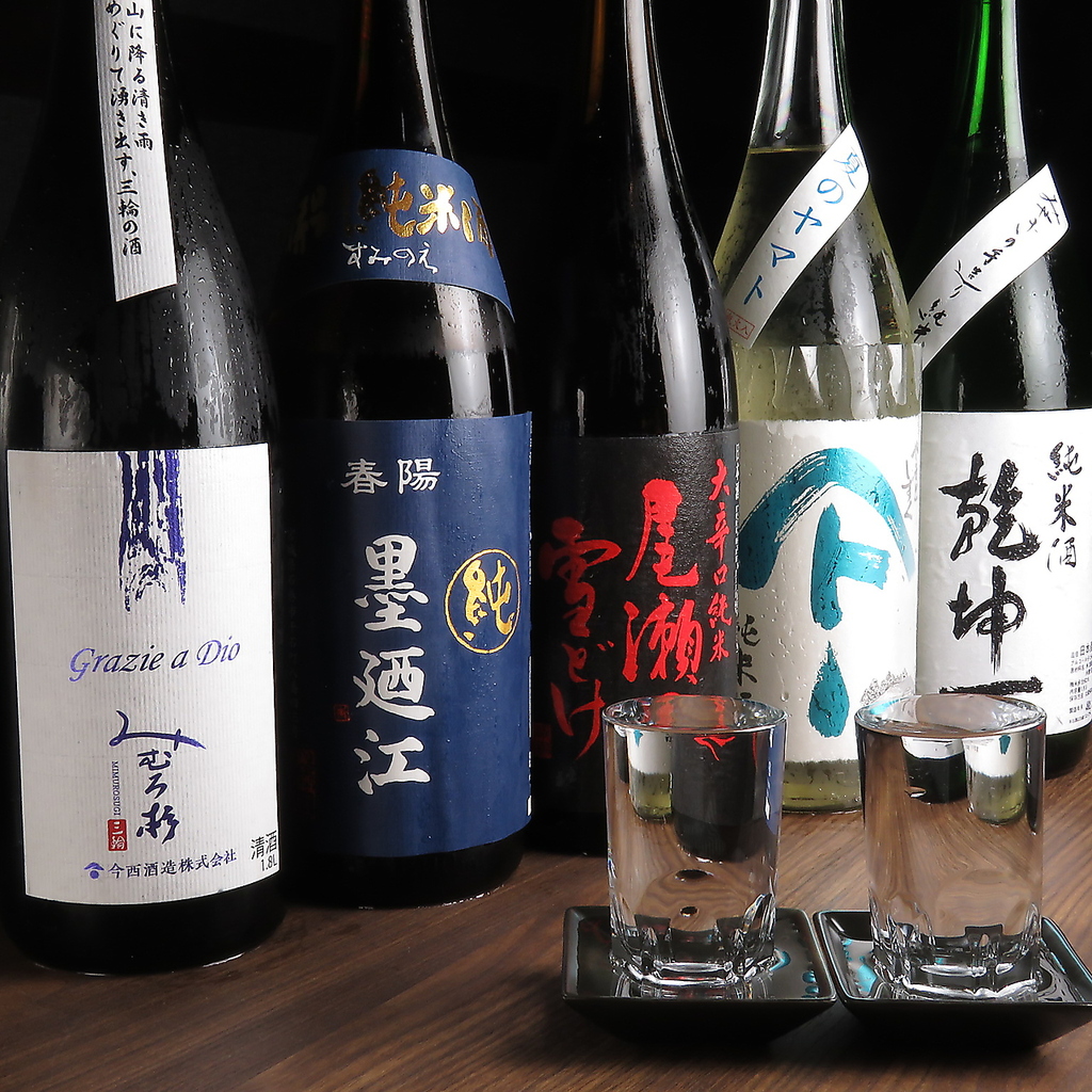 お寿司との相性抜群の地酒たち・・・