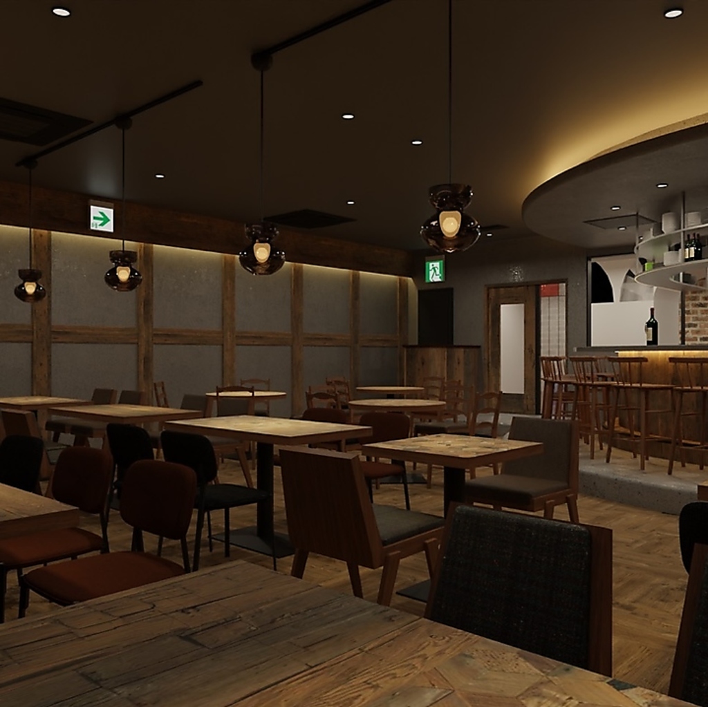 新鮮なこだわり食材を雰囲気溢れるテーブル席で味わう…