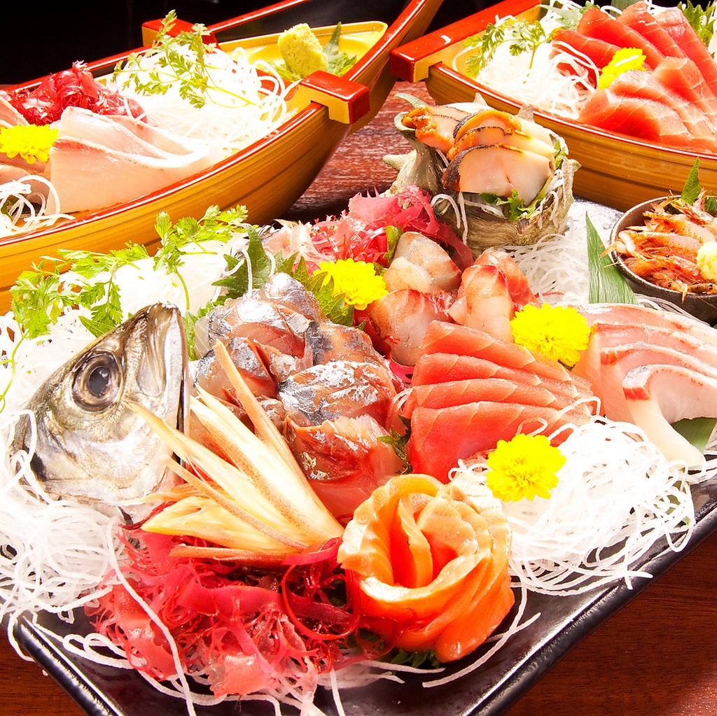 毎朝九州宮崎から送られてくる鮮魚!!地元漁師さんの熱き思いを職人が引き継ぎ作る刺し盛りは絶品！！