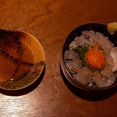 Barで食べるミニ宇和島風鯛めし