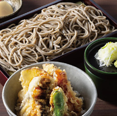 そばと野菜天丼(香の物・お口直し付)