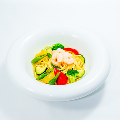 海老とお野菜のペペロンチーノ