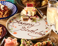 誕生日&記念日に♪お祝いプレートは¥1,500