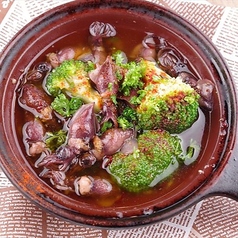 ホタルイカとブロッコリーのアヒージョ