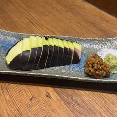 水なす刺し ~金山寺みそ