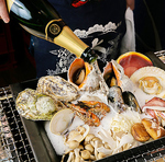 ☆十日市駅すぐ☆浜焼きと刺身が堪能できるお店！単品飲み放題1500円～ご用意