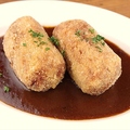 料理メニュー写真&nbsp;和牛すじコロッケ　自家製デミ 2個