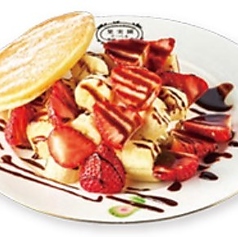 チョコいちごバナナパンケーキ