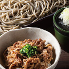 そばと煮豚丼(香の物・お口直し付)
