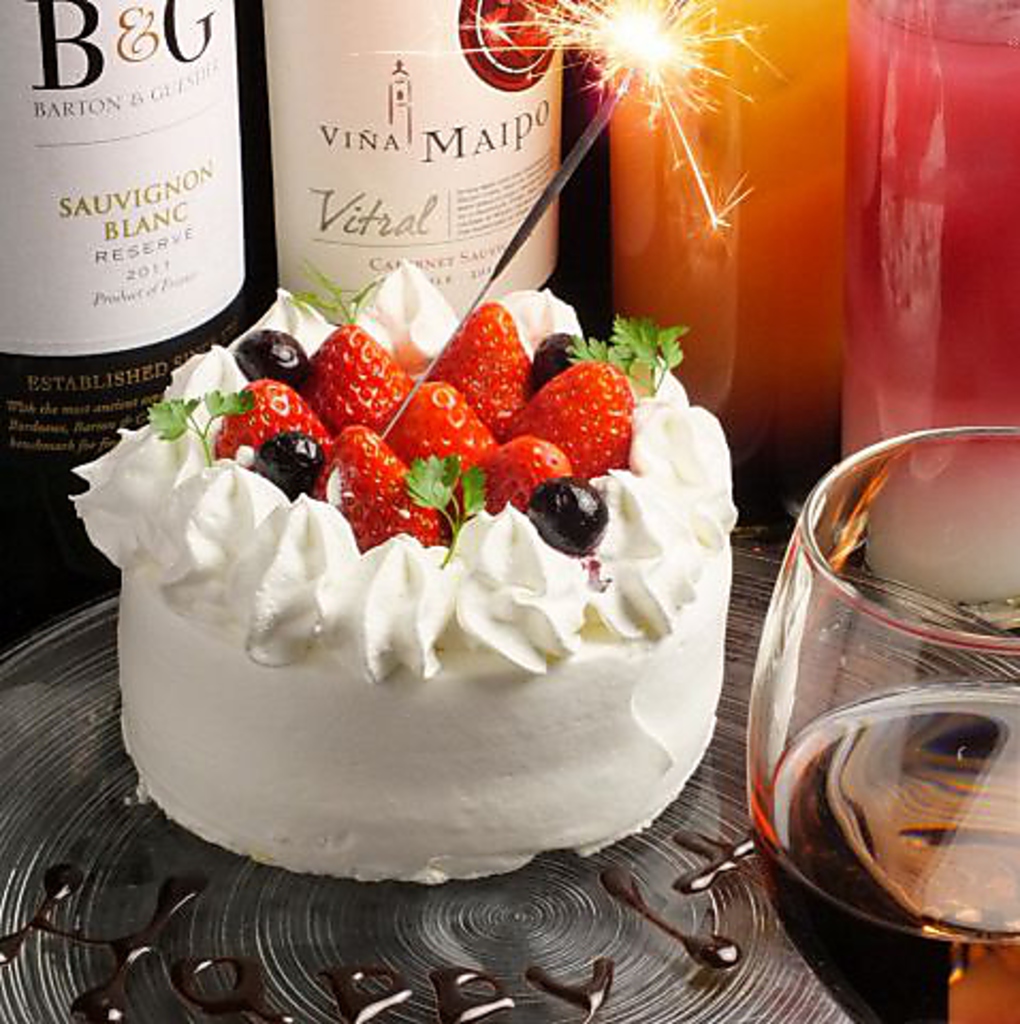 お誕生日に◎サプライズケーキで♪