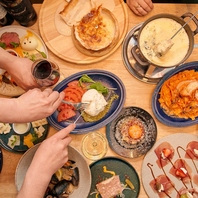 チーズ料理＋肉、魚、パスタ、デザートも豊富にご用意☆