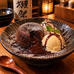 フォンダンショコラ バニラアイス添え