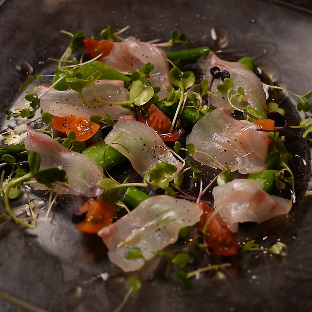 桜鯛と旬菜のカルパッチョ